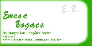 emese bogacs business card